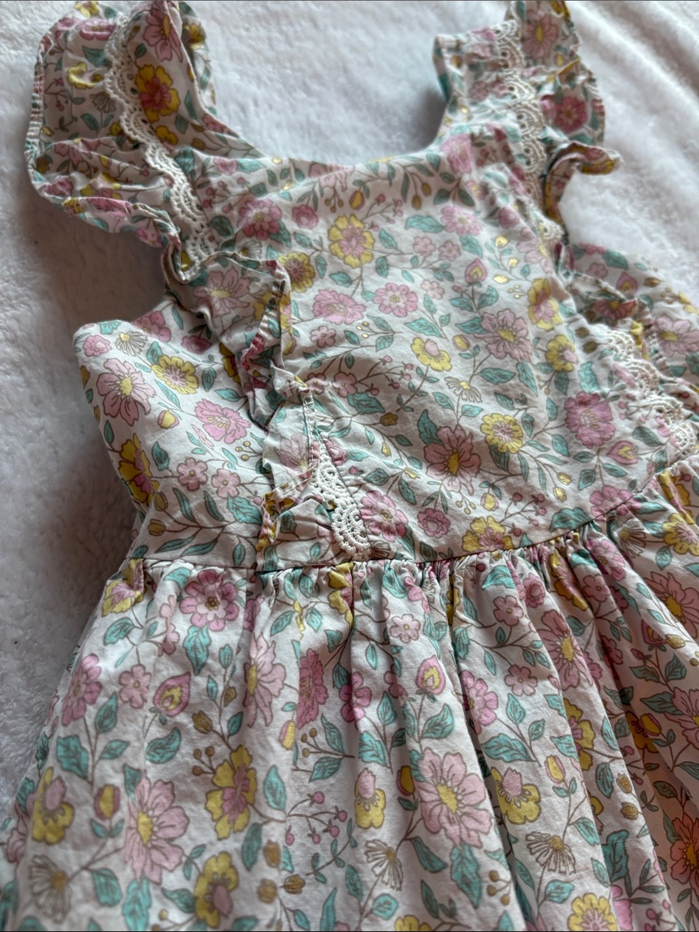 Tahari 4T Floral Ruffle Dress